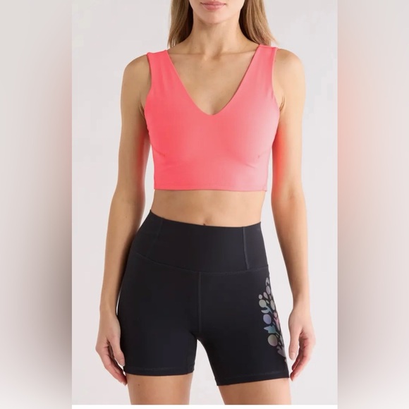 free people movement Other - New FP Movement Never Better Crop V-Neck Tank in coral - Womens